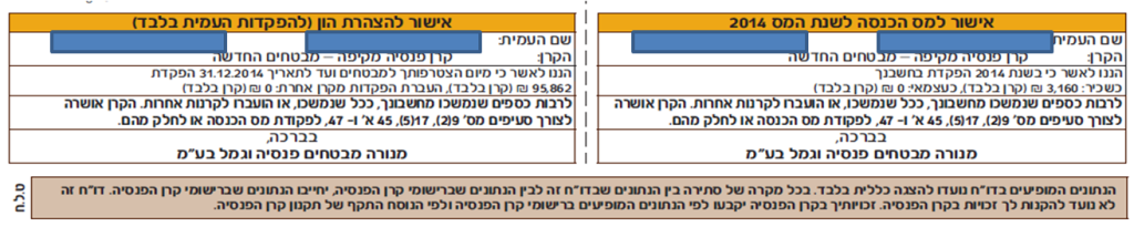 אישורי מס-דוח שנתי
